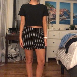 Black & White striped shorts